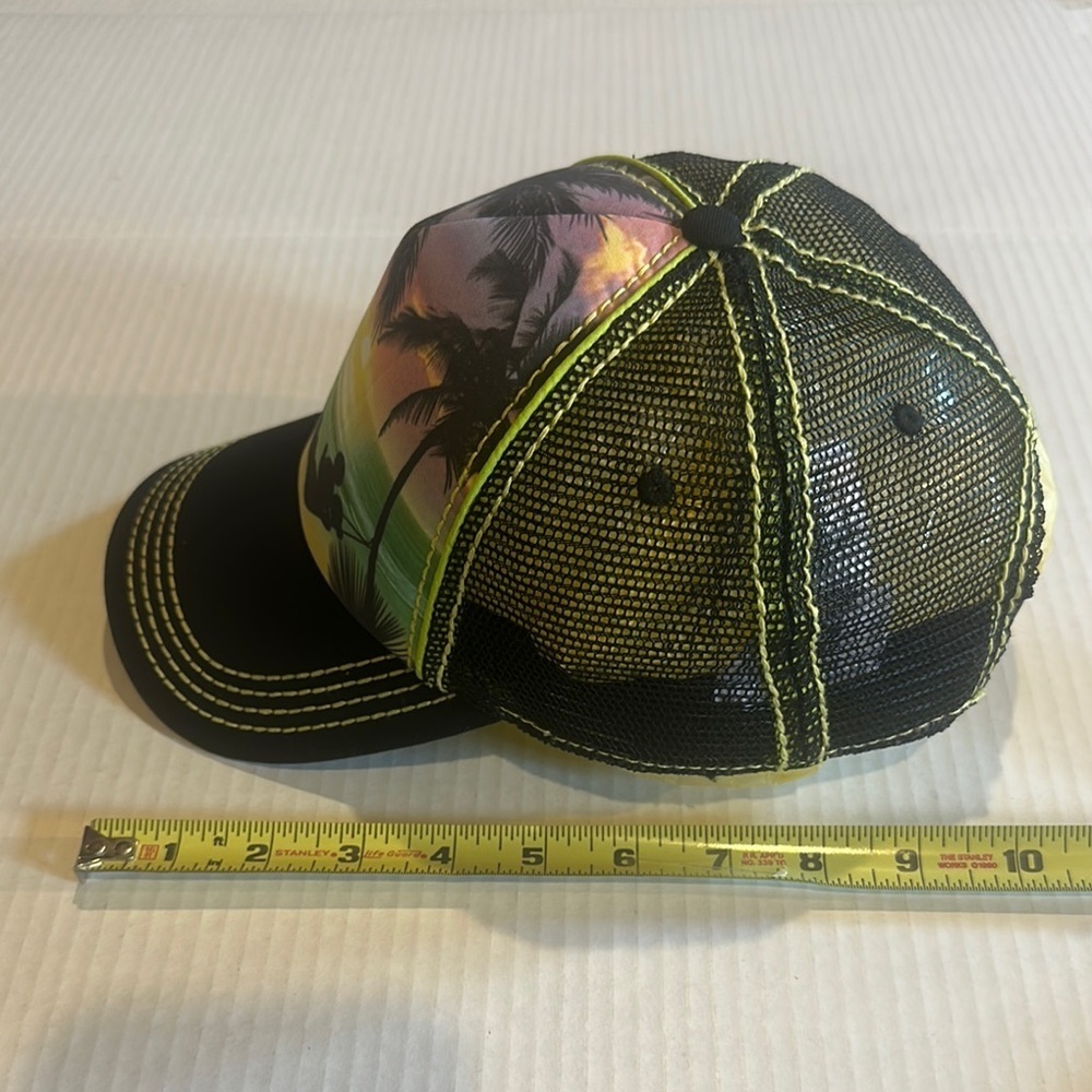 Disney Parks adult 60% cotton Tropical Sunset Trucker Hat mesh back adjustable - Picture 3 of 7